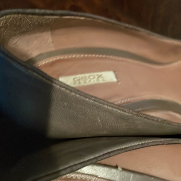 GOEX Heels Women Size8 EU38.5 Taupe Italian Design Medium Heel Insole Square Toe - Picture 5 of 15